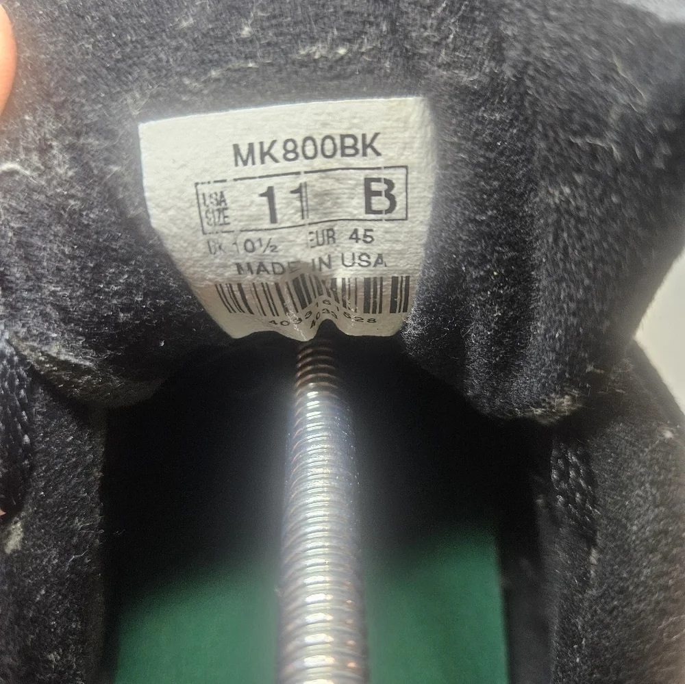 Mens New Balance 800 Black Leather Athletic Sneakers MK800BK Size 11B - Picture 8 of 10